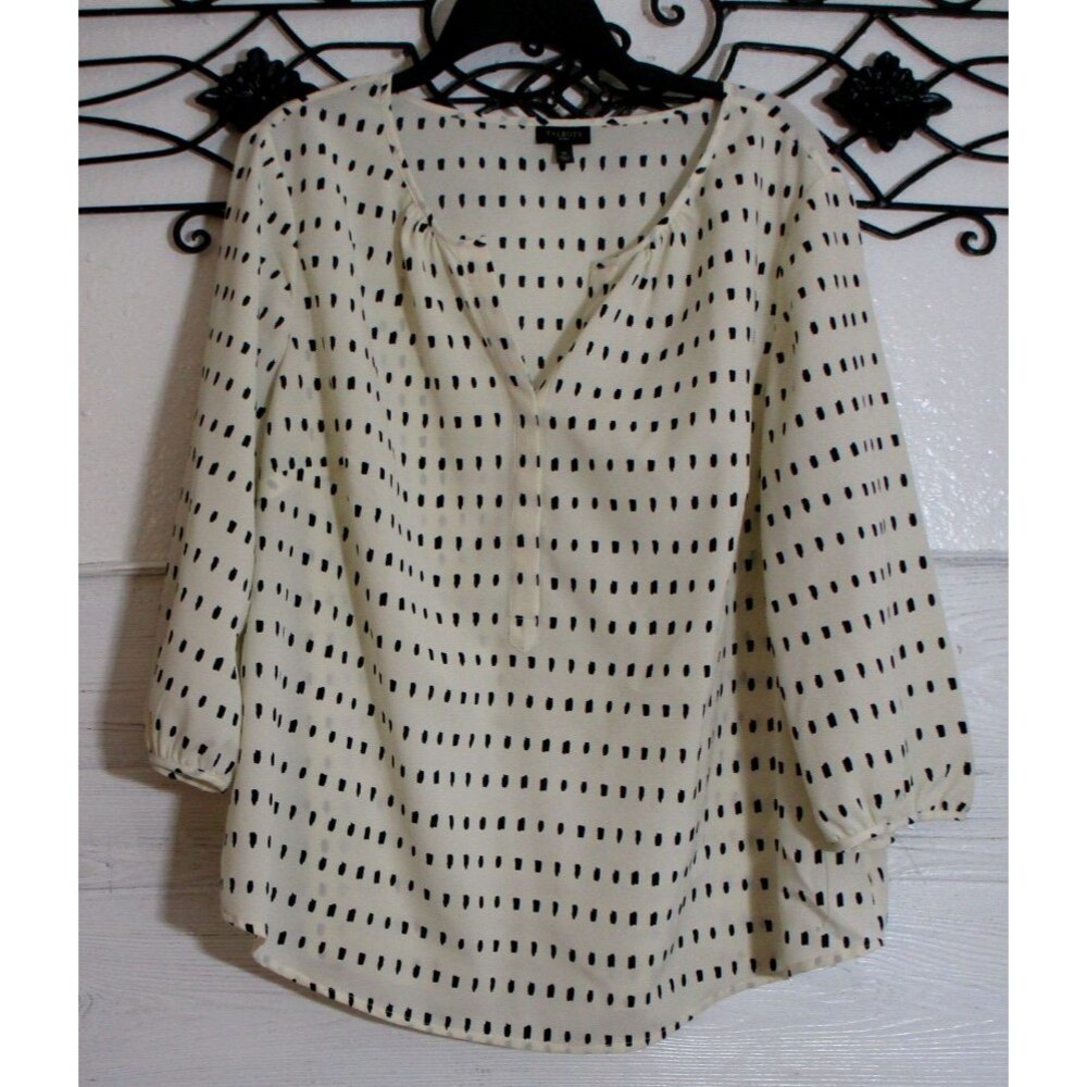 Talbots Women's Top Size 1X 3/4 Sleeve Multicolored Round Neck